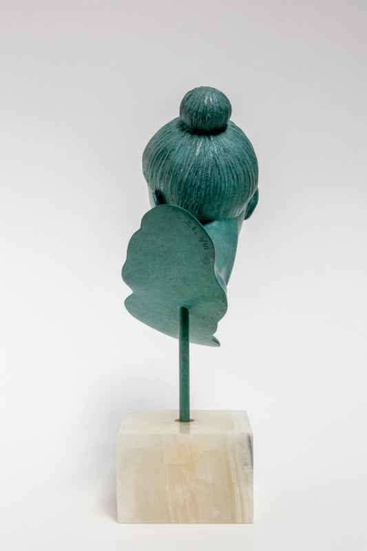 The Cast Soft Gaze - Bronze Sculpture by Ditte Ejlerskov