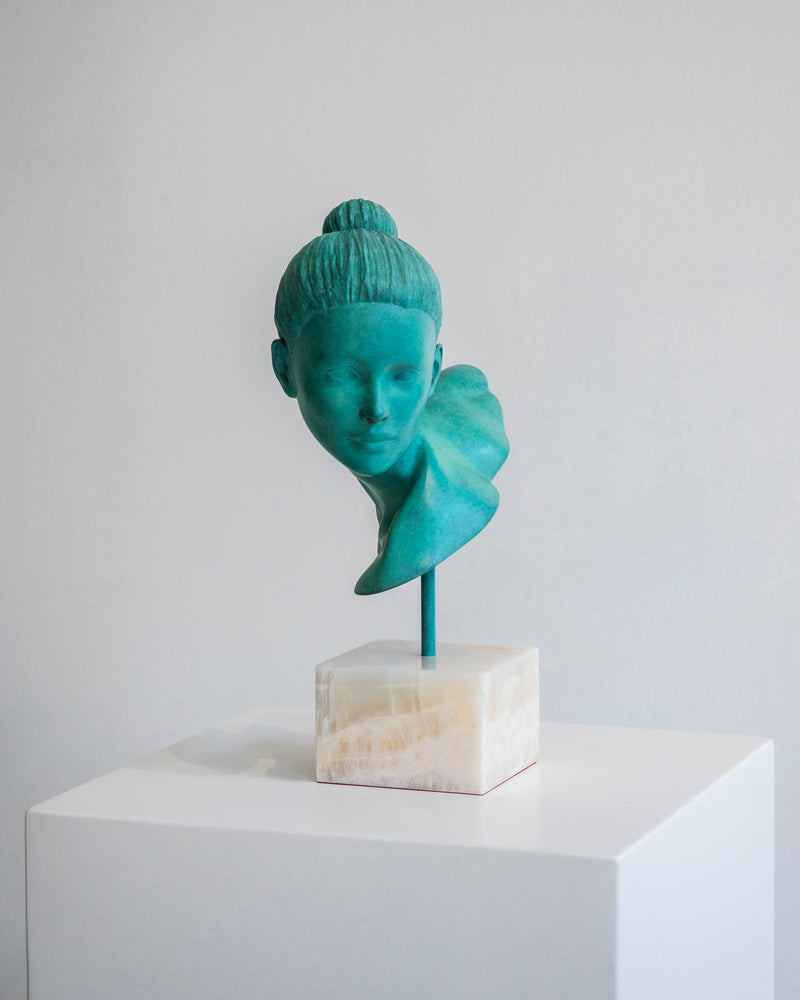 The Cast Soft Gaze - Bronze Sculpture by Ditte Ejlerskov