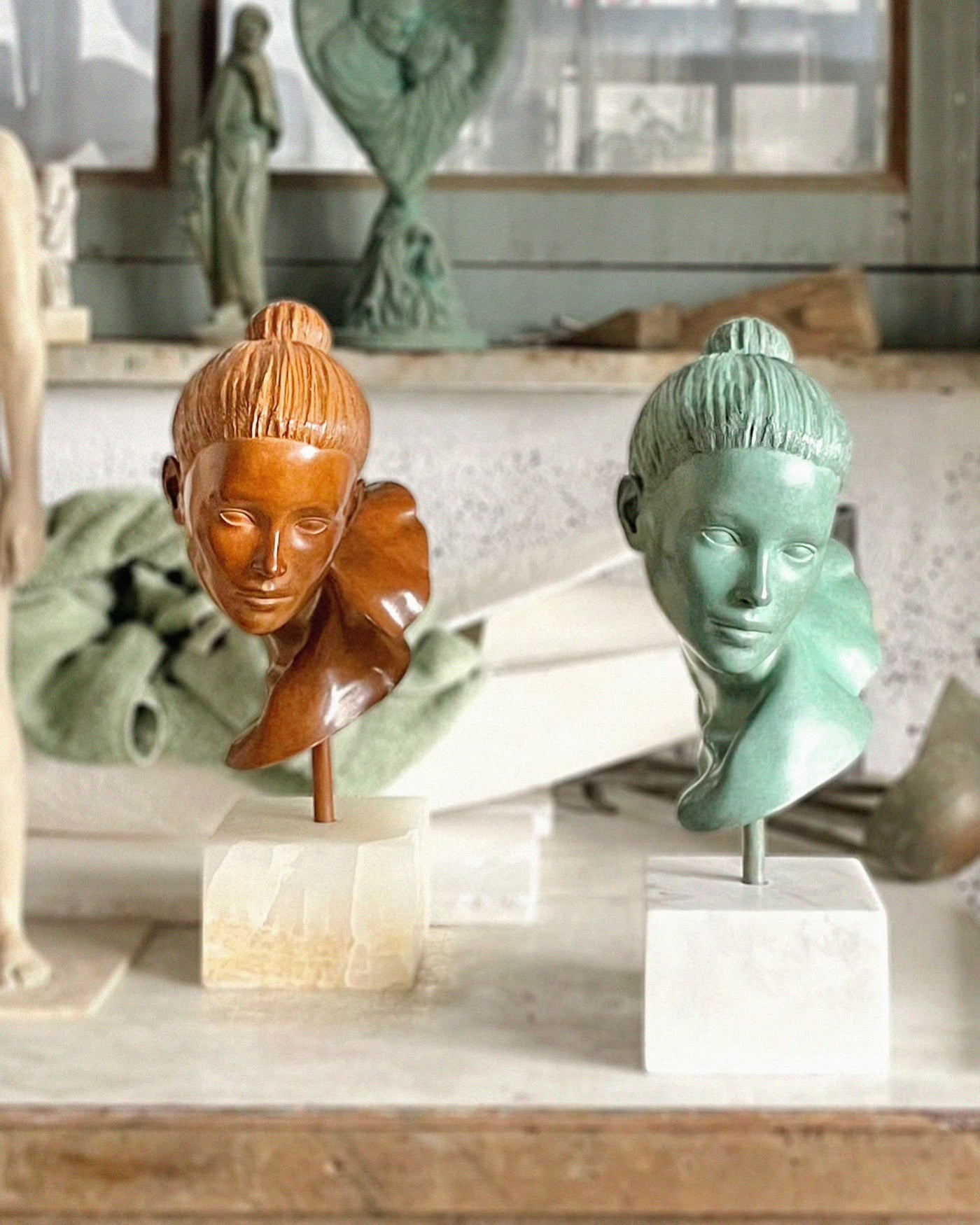 The Cast Soft Gaze - Bronze Sculpture by Ditte Ejlerskov