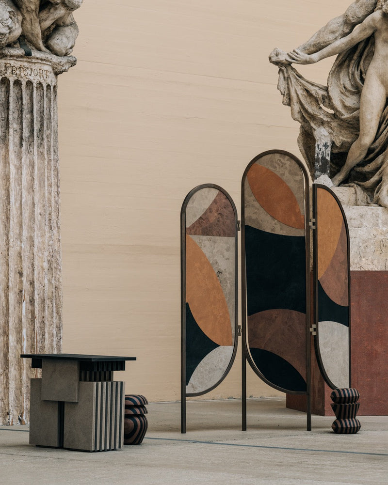 Parsifal three-panel folding screen by Cathrine Raben Davidsen, photograph by Adam Katz Sinding