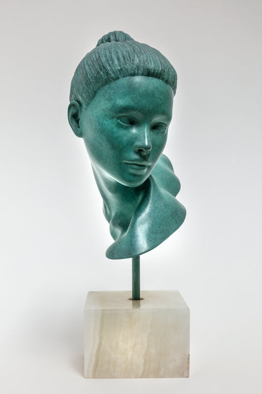 The Cast Soft Gaze - Bronze Sculpture by Ditte Ejlerskov