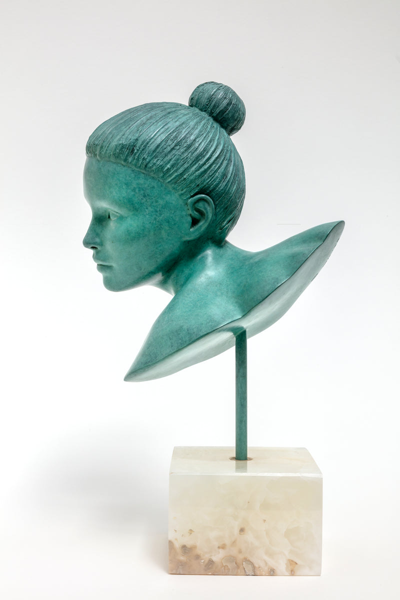 The Cast Soft Gaze - Bronze Sculpture by Ditte Ejlerskov