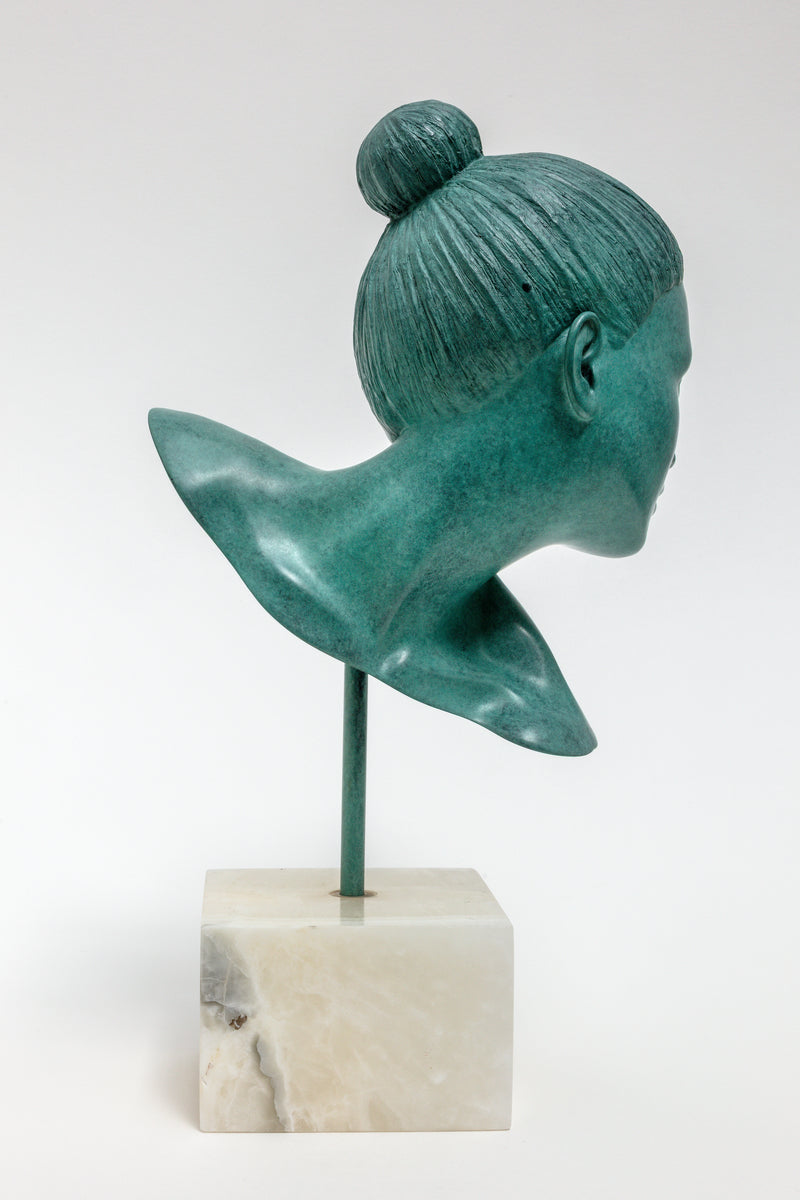 The Cast Soft Gaze - Bronze Sculpture by Ditte Ejlerskov