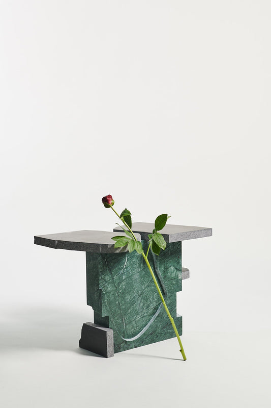 Fossil Side Table - Marble Table by Onno Adriaanse