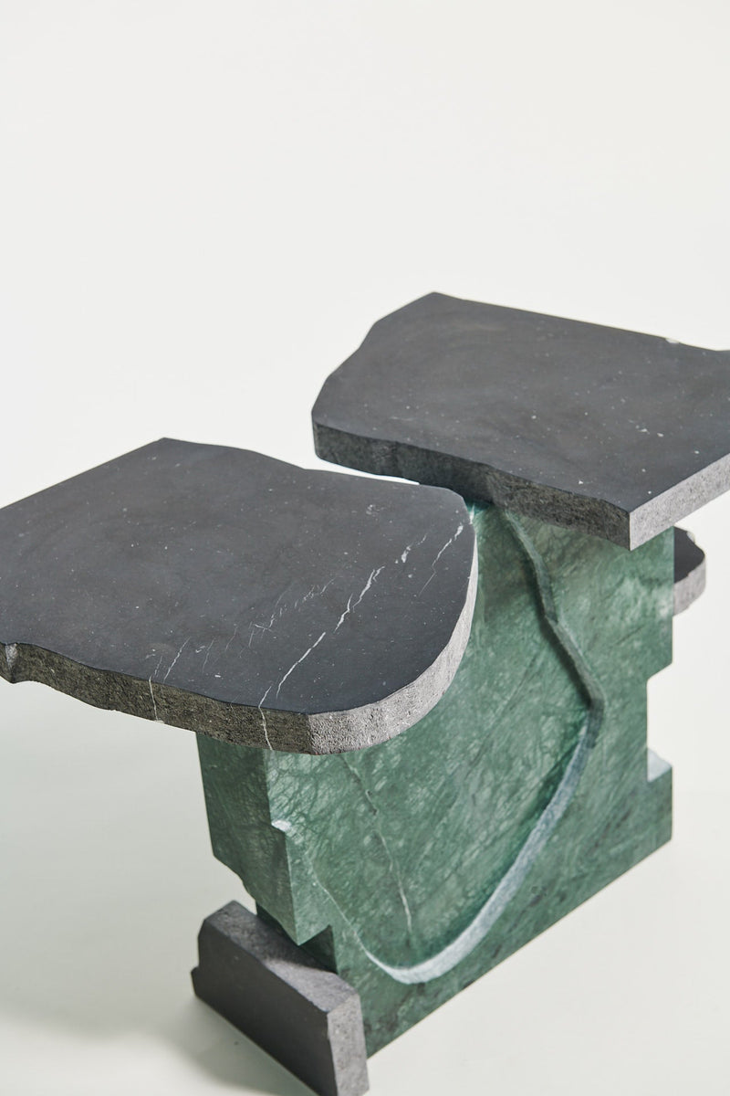 Fossil Side Table - Marble Table by Onno Adriaanse