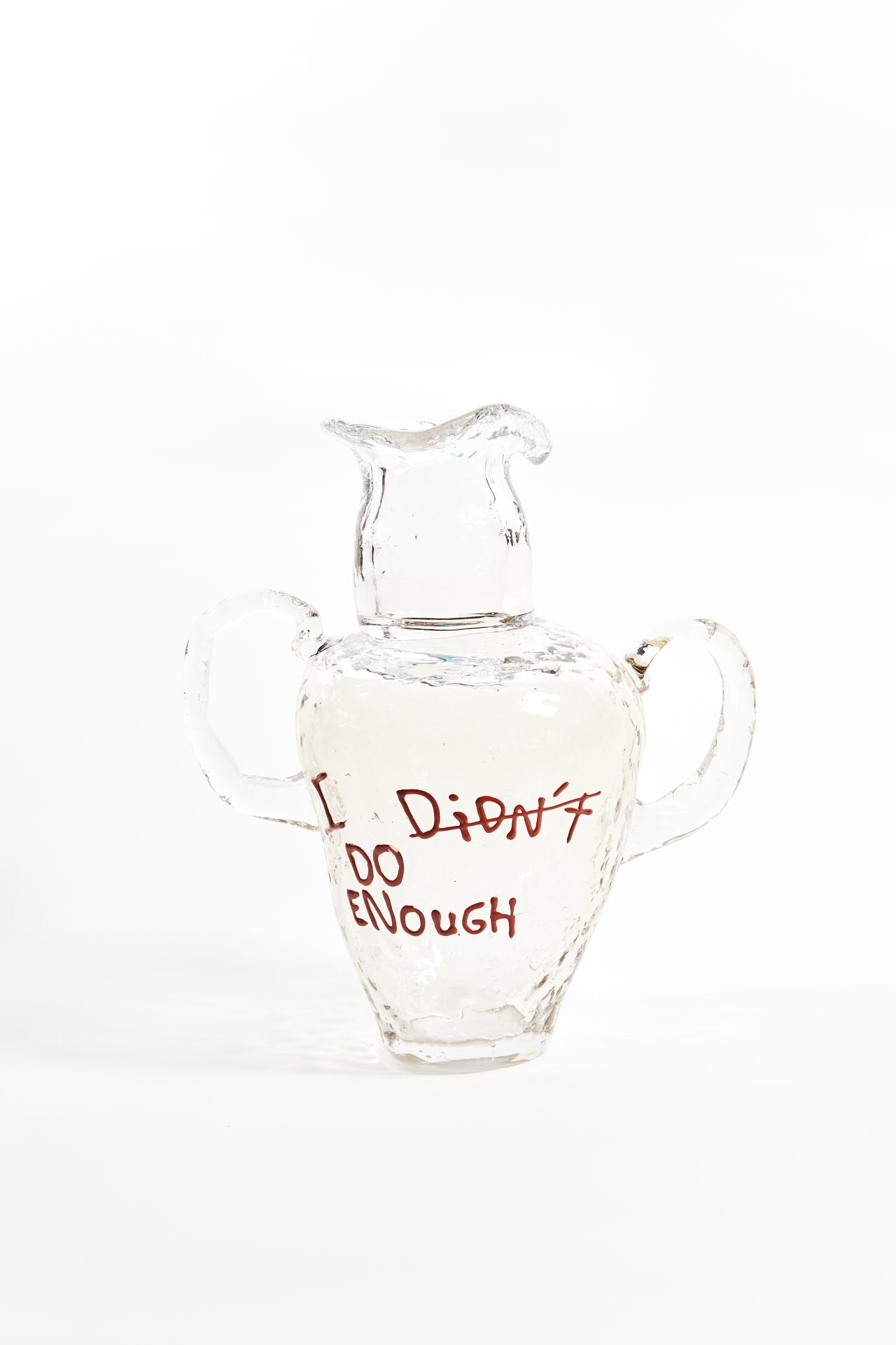 I Didn’t Do Enough II - Glass Sculpture by Willem van Hooff