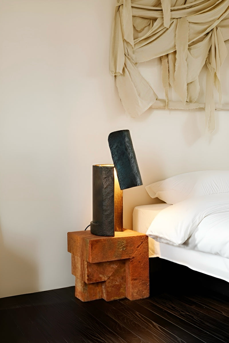 Fossil Table Lamp - Bronze Table Lamp by Onno Adriaanse