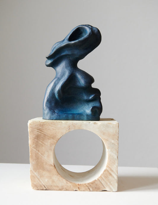 Confident by Bjørn Magnussen, blue patinated bronze