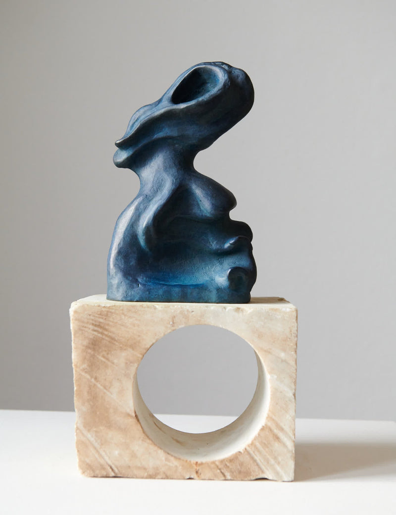 Confident by Bjørn Magnussen, blue patinated bronze