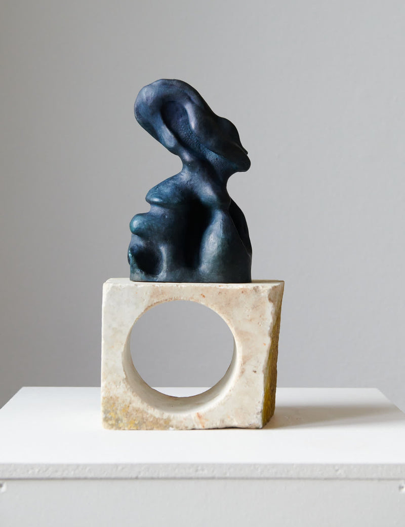 Confident by Bjørn Magnussen, blue patinated bronze