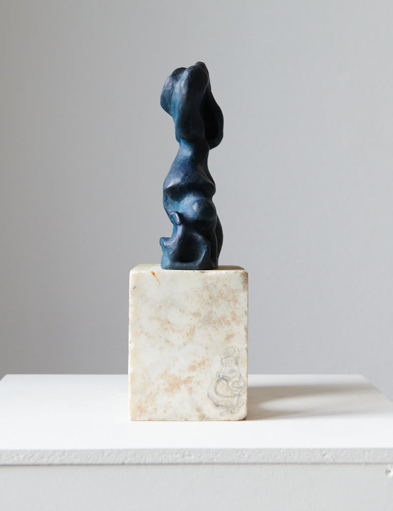 Confident by Bjørn Magnussen, blue patinated bronze