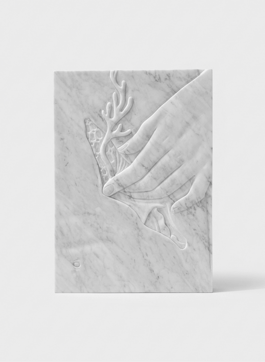 Cavity - Marble Sculpture by Sif Itona Westerberg