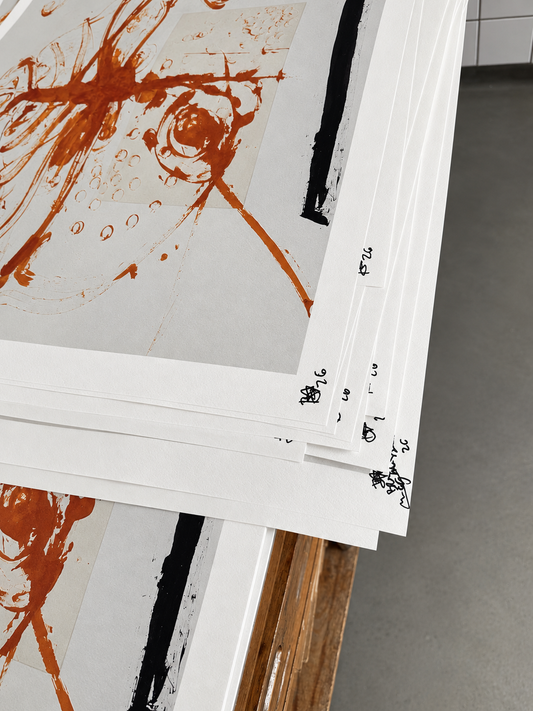 Signed and numbered exhibition poster for Bjørn Magnussen, Confident, Invincible and Protected