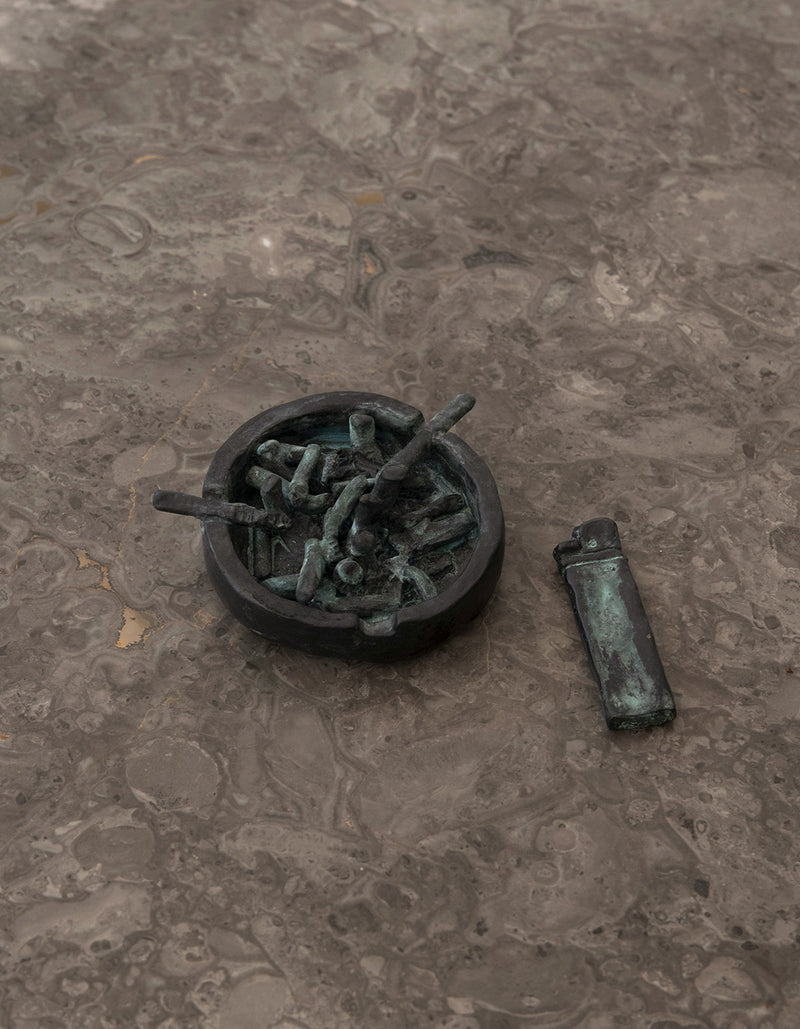 Ashtray and Lighter - Bronze Sculpture by Rose Eken