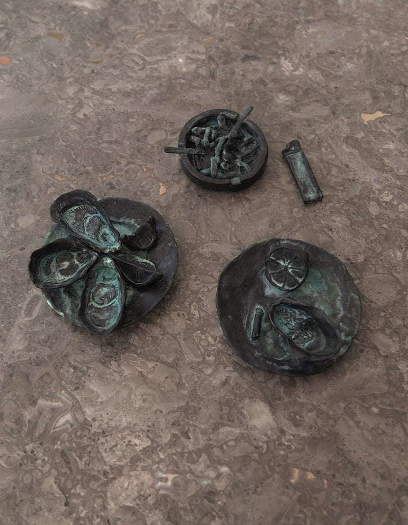 Ashtray and Lighter - Bronze Sculpture by Rose Eken