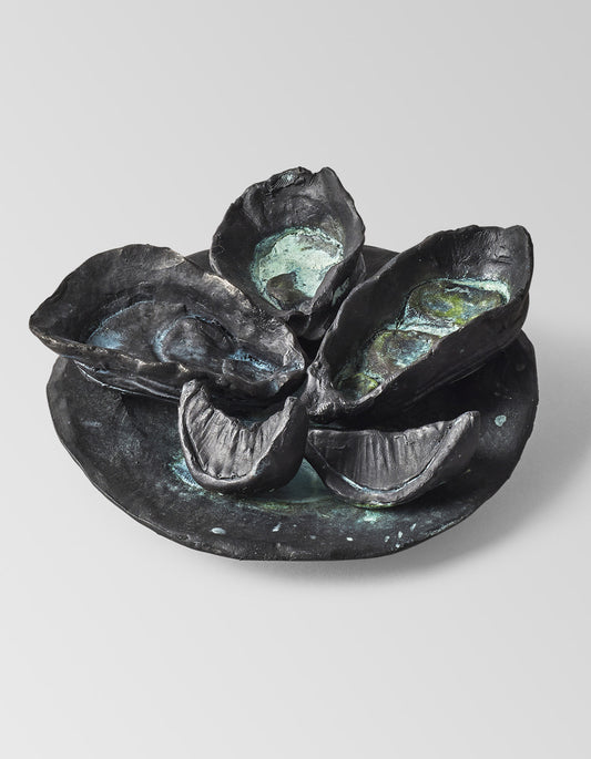 Oysters and Lemons - Bronze Sculpture by Rose Eken
