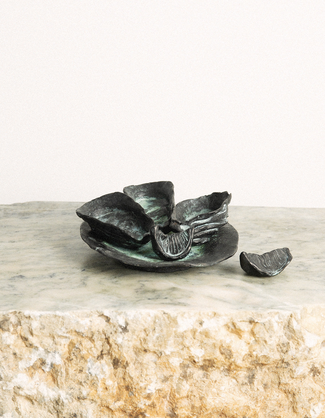 Oysters and Lemons - Bronze Sculpture by Rose Eken