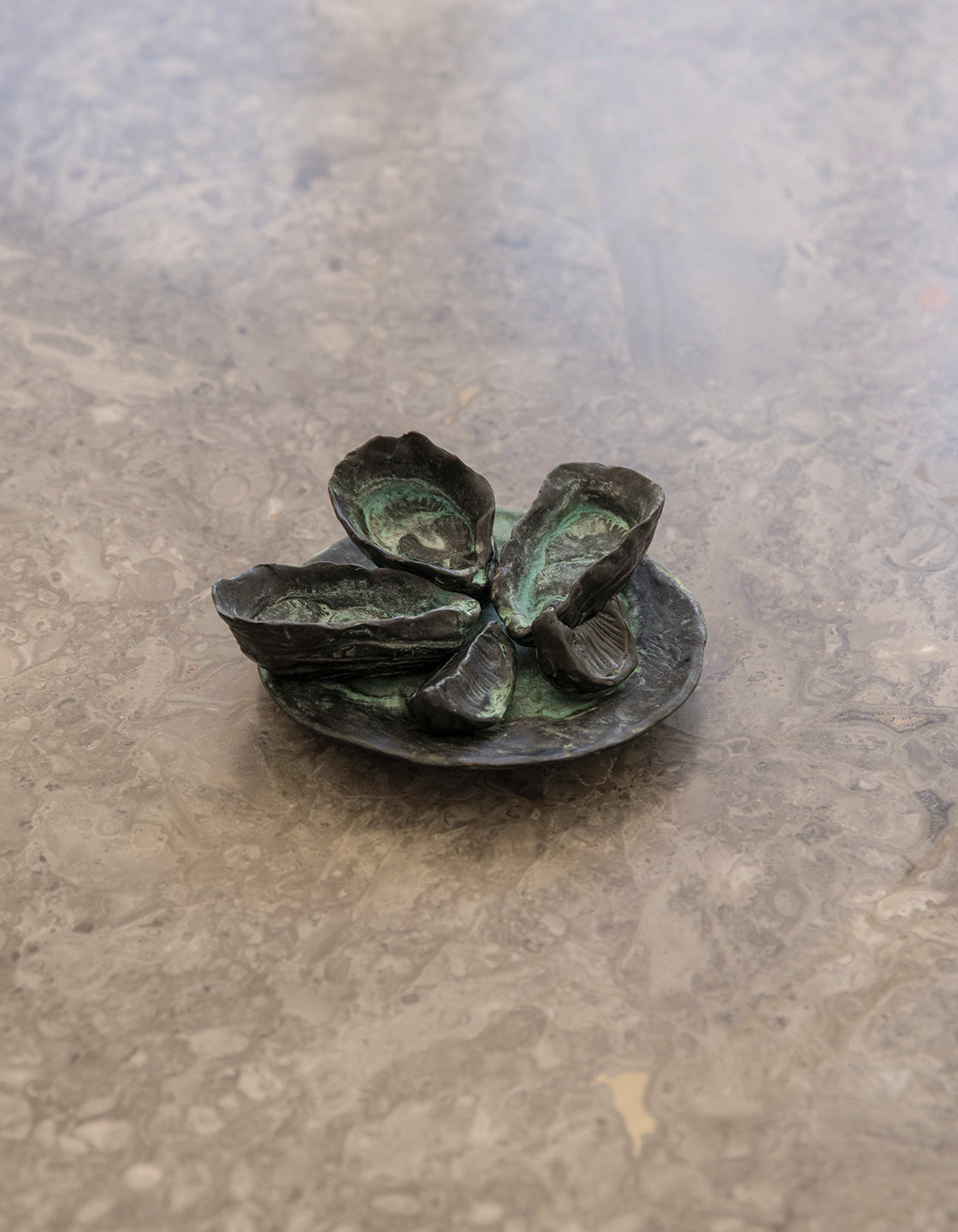 Oysters and Lemons - Bronze Sculpture by Rose Eken