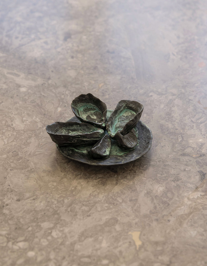 Oysters and Lemons - Bronze Sculpture by Rose Eken